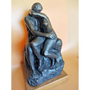 Vintage Signed 1968 Austin Production Hand Cast  Nude Lovers Sculpture, 1960's